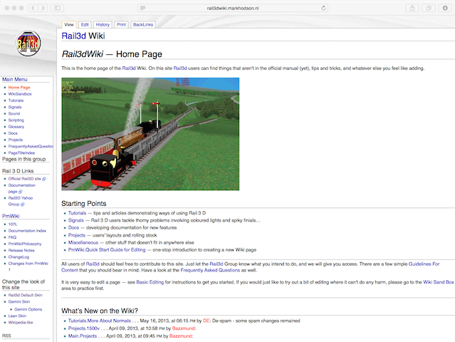The Rail3d wiki as it was